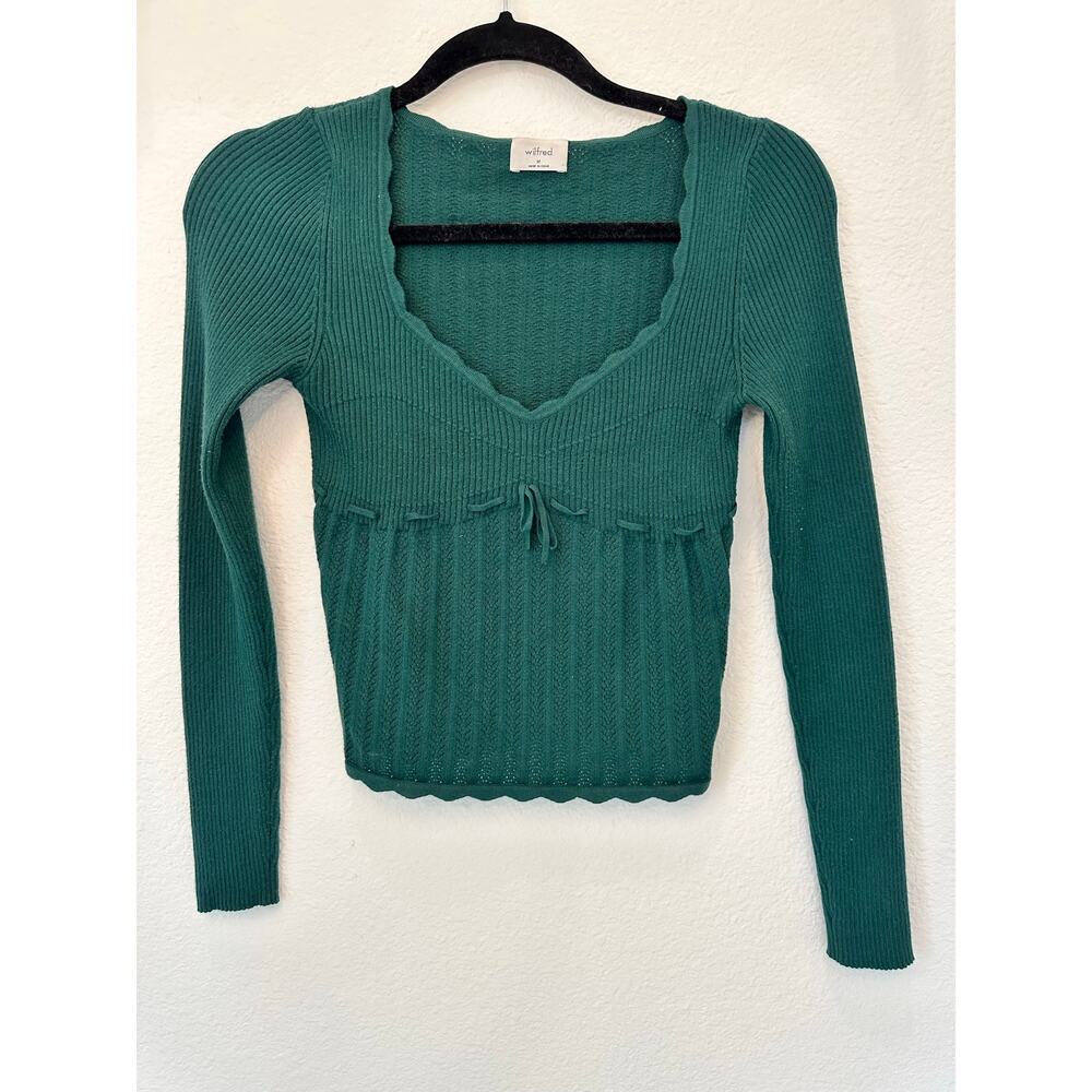 Aritzia Wilfred Soloist Sweater in Scarab - Size M - Picture 2 of 8